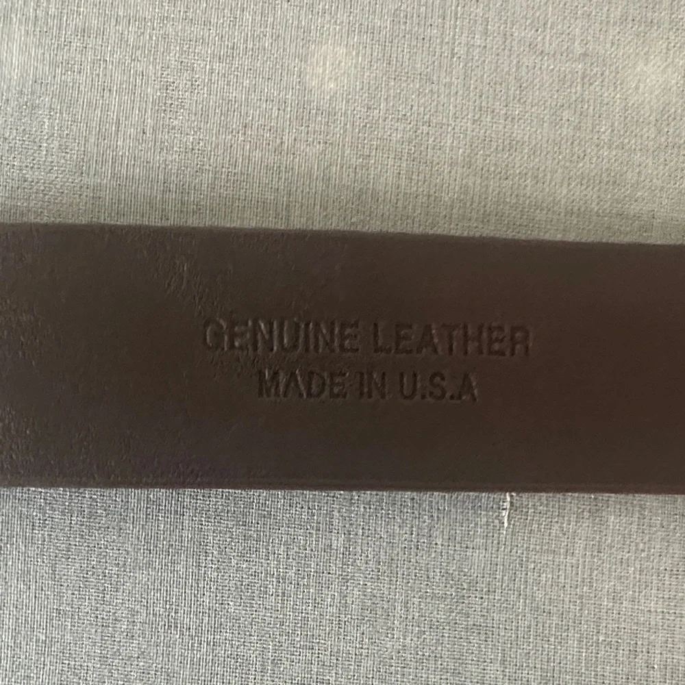 NWT Faherty Dark Brown Leather Men's Belt